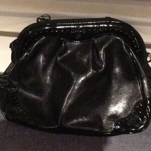Naturalizer black real leather and patent purse NWOT